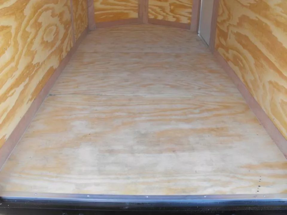 New Enclosed Trailer 6X 12  Ramp White In Color 2990 Axle