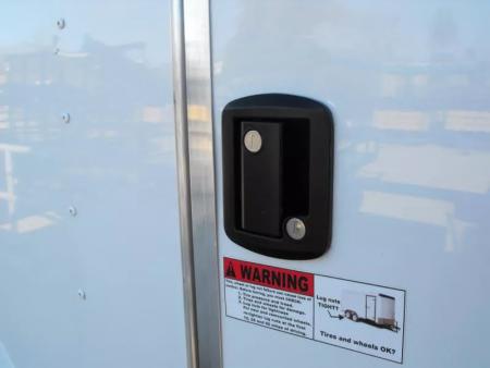 New Enclosed Trailer 6X 12  Ramp White In Color 2990 Axle