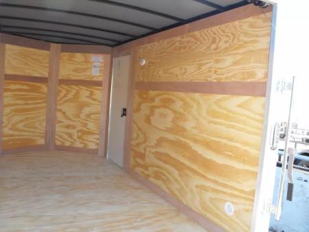 New Enclosed Trailer 6X 12  Ramp White In Color 2990 Axle