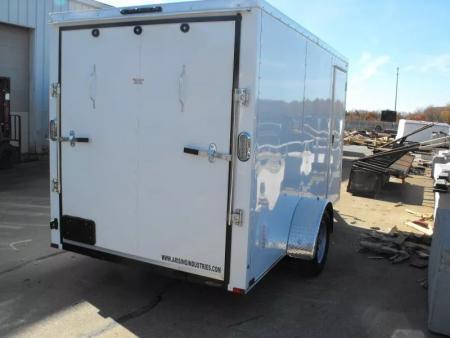 New Enclosed Trailer 6X 12  Ramp White In Color 2990 Axle