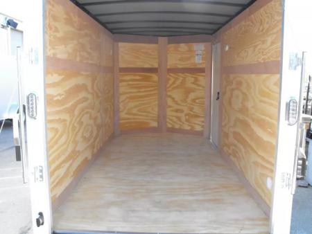 New Enclosed Trailer 6X 12  Ramp White In Color 2990 Axle
