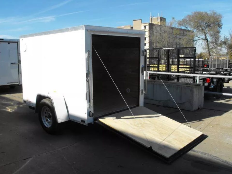 New Trailer 5 X 8  Ramp Door   5'  Tall White In Color All Tube Built