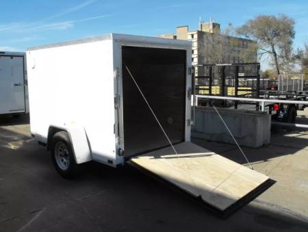 New Trailer 5 X 8  Ramp Door   5'  Tall White In Color All Tube Built