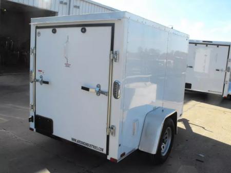 New Trailer 5 X 8  Ramp Door   5'  Tall White In Color All Tube Built