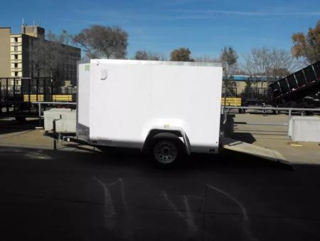 New Trailer 5 X 8  Ramp Door   5'  Tall White In Color All Tube Built