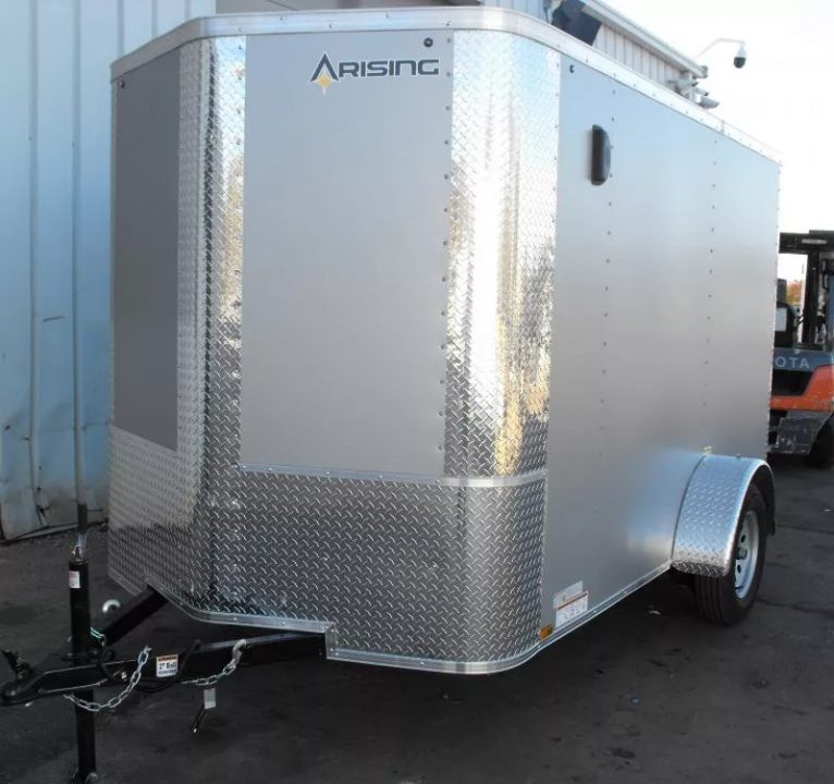New Enclosed Trailer 6 X 10 Ramp 6' 3"  Silver Mist In Color 030 Skin  All Tubular Construction