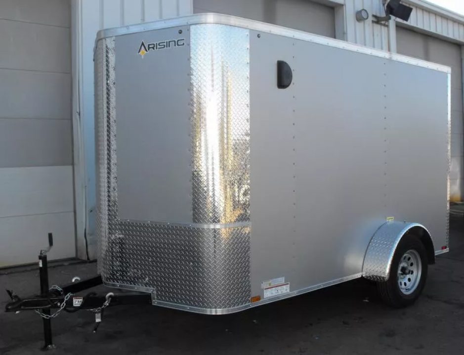 New Enclosed Trailer 6 X 10 Ramp 6' 3"  Silver Mist In Color 030 Skin  All Tubular Construction