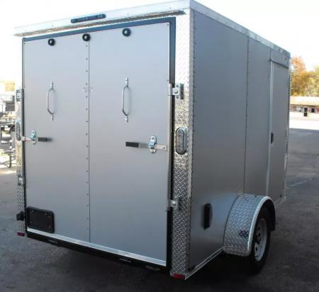 New Enclosed Trailer 6 X 10 Ramp 6' 3"  Silver Mist In Color 030 Skin  All Tubular Construction