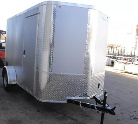 New Enclosed Trailer 6 X 10 Ramp 6' 3"  Silver Mist In Color 030 Skin  All Tubular Construction