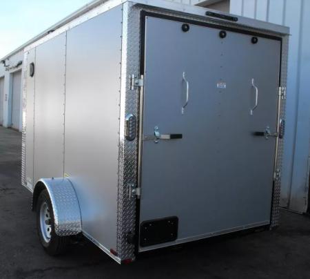 New Enclosed Trailer 6 X 10 Ramp 6' 3"  Silver Mist In Color 030 Skin  All Tubular Construction