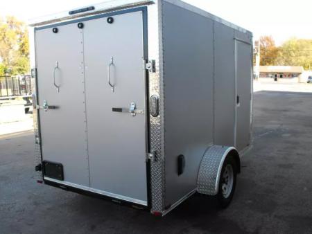 New Enclosed Trailer 6 X 10 Ramp 6' 3"  Silver Mist In Color 030 Skin  All Tubular Construction
