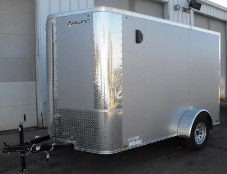 New Enclosed Trailer 6 X 10 Ramp 6' 3   Silver Mist In Color 030 Skin  All Tubular Construction