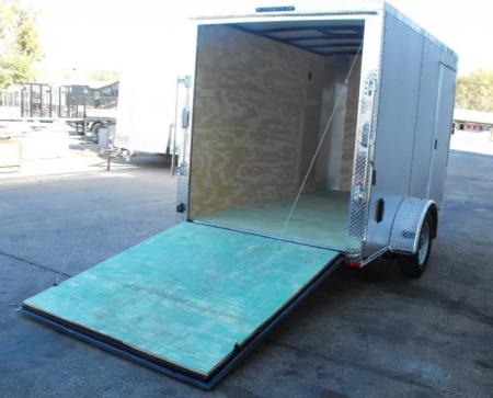 New Enclosed Trailer 6 X 10 Ramp 6' 3"  Silver Mist In Color 030 Skin  All Tubular Construction