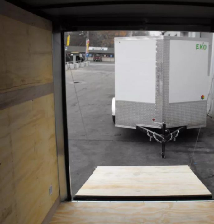 New Trailer 6 X 10  Ramp Door   6'  Tall White In Color ( 080 Skin )