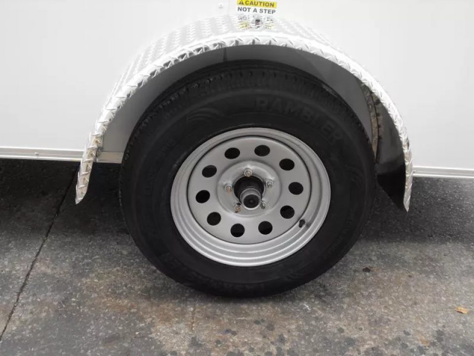 New Trailer 6 X 10  Ramp Door   6'  Tall White In Color ( 080 Skin )