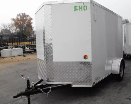 New Trailer 6 X 10  Ramp Door   6'  Tall White In Color ( 080 Skin )