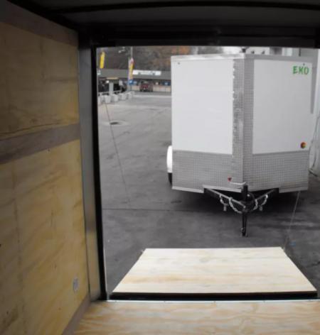 New Trailer 6 X 10  Ramp Door   6'  Tall White In Color ( 080 Skin )