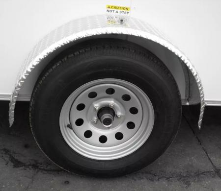 New Trailer 6 X 10  Ramp Door   6'  Tall White In Color ( 080 Skin )