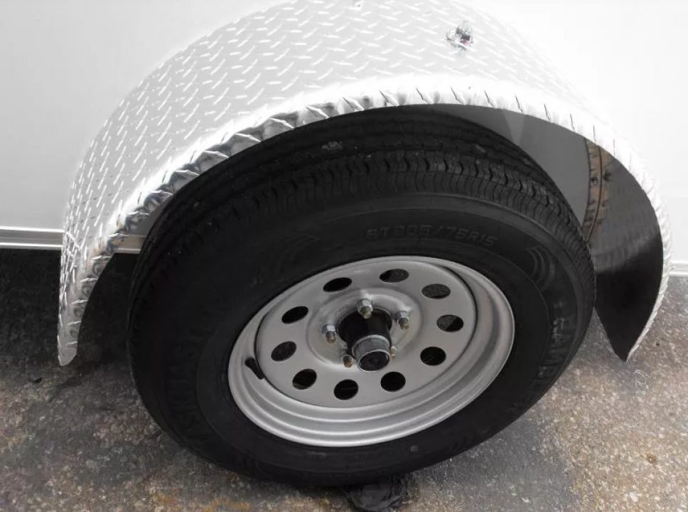 New Trailer 7 X 10  Ramp Door   6'  Tall White In Color ( 080 Skin )