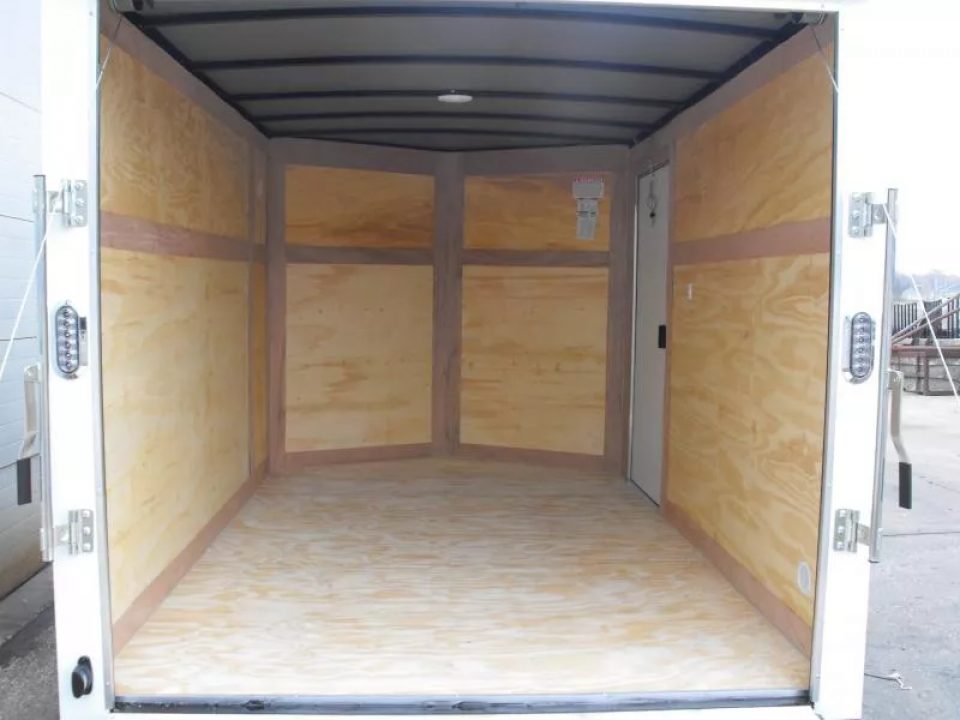 New Trailer 7 X 10  Ramp Door   6'  Tall White In Color ( 080 Skin )