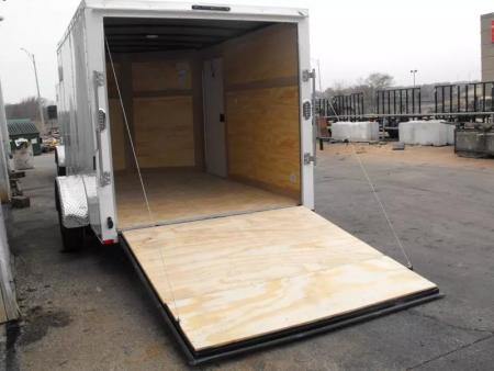 New Trailer 7 X 10  Ramp Door   6'  Tall White In Color ( 080 Skin )