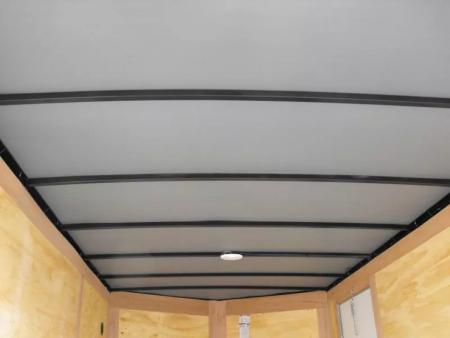 New Enclosed Trailer 7 x 12 BARN DOOR Silver Color 080 Skin 7K _6' 6" Int