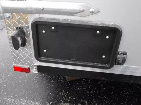 New Enclosed Trailer 7 x 12 BARN DOOR Silver Color 080 Skin 7K _6' 6" Int