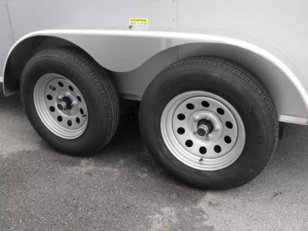 New Enclosed Trailer 7 x 12 BARN DOOR Silver Color 080 Skin 7K _6' 6" Int