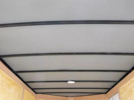 New Enclosed Trailer 7 x 12 BARN DOOR Silver Color 080 Skin 7K _6' 6" Int