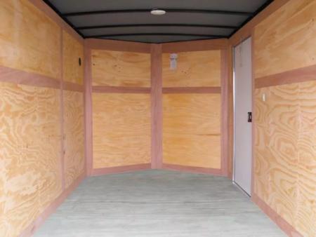 New Enclosed Trailer 7 x 12 BARN DOOR Silver Color 080 Skin 7K _6' 6" Int