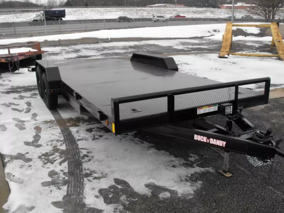 New Buck Dandy Car Hauler   83 X 18   3.5' Dove (7000 GVWR)  Metal Deck Car Hauler