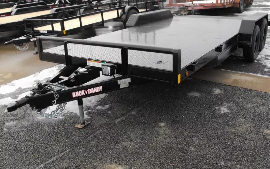 New Buck Dandy Car Hauler   83 X 18   3.5' Dove (7000 GVWR)  Metal Deck Car Hauler