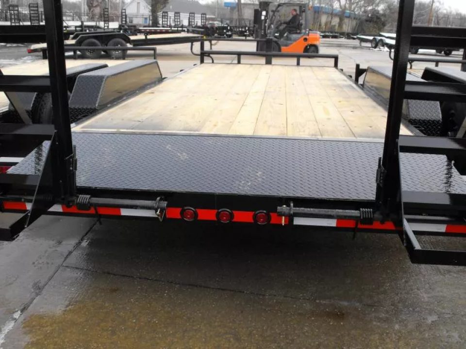 New Equipment Trailer 83 X 18 Dove 14000 GVWR  Stand Up Ramps