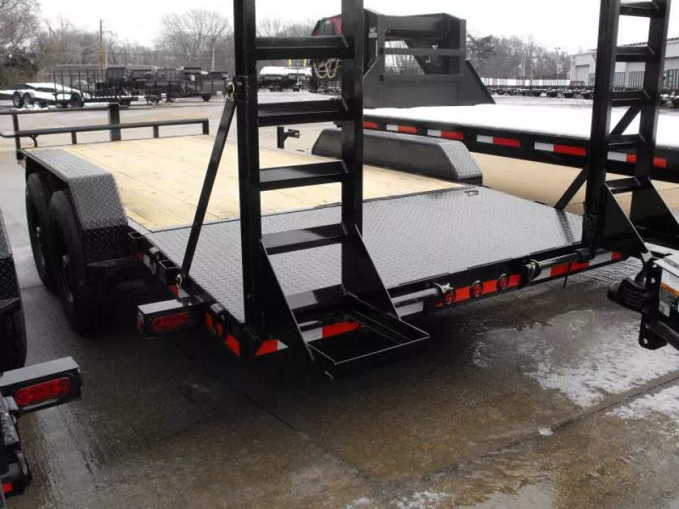 New Equipment Trailer 83 X 18  Dove 14000 GVWR  Stand Up Ramps