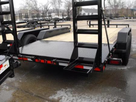 New Equipment Trailer 83 X 18  Dove 14000 GVWR  Stand Up Ramps