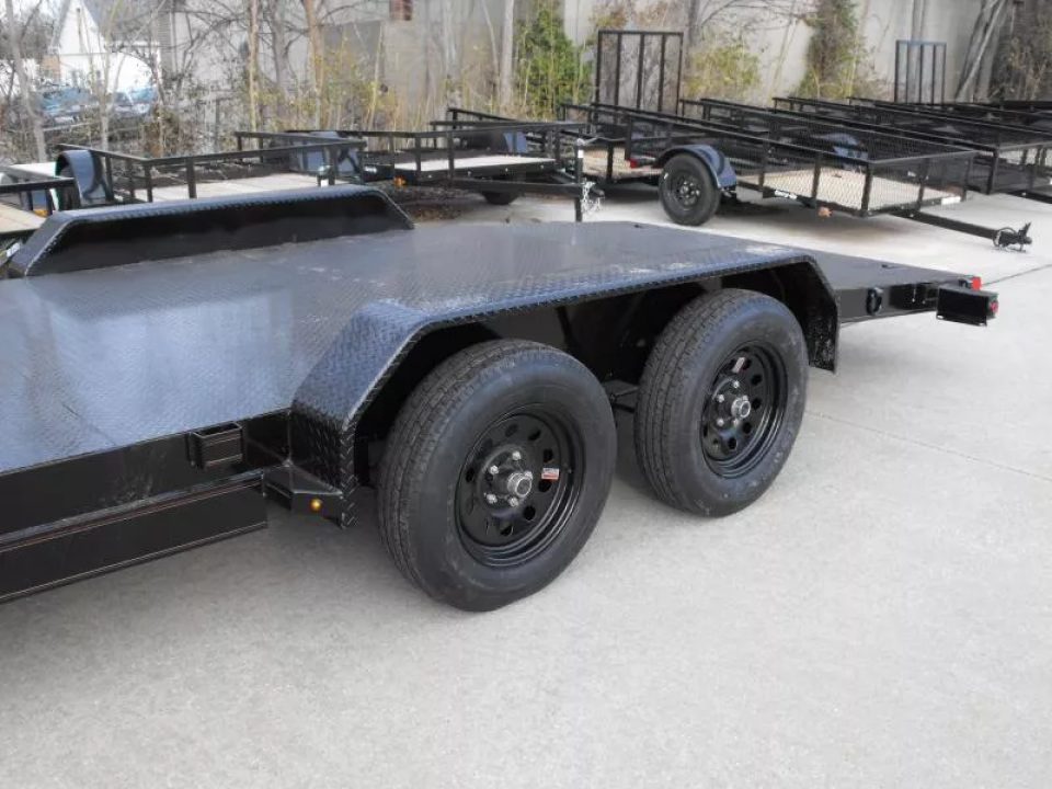 New Buck Dandy Car Hauler   83 X 20   4' Dove Steel (83 x 16+4Dove)  (7000 GVWR)  Car Hauler