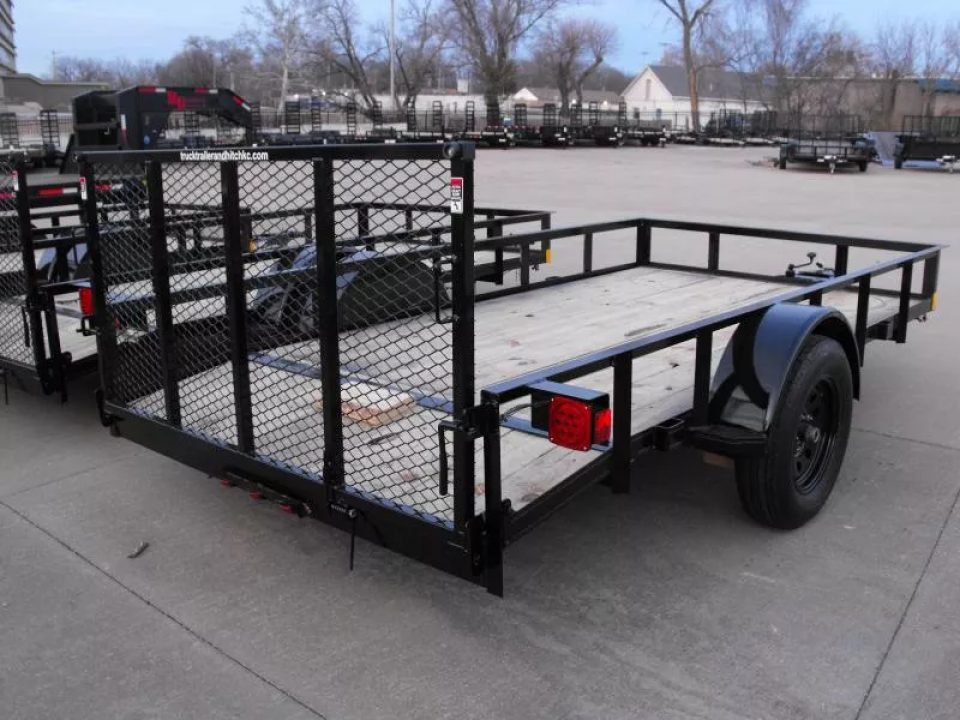 New Buck Dandy Utility Trailer 6 X 12 Rear Spring Loaded Ramp 2990  Axle