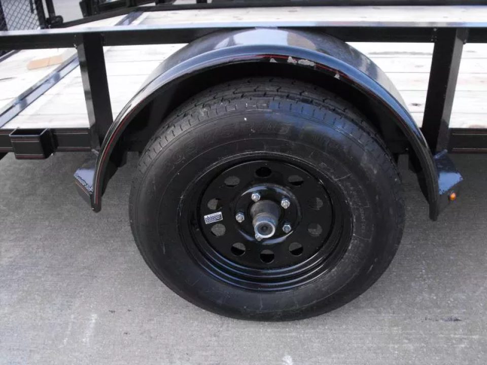 New Buck Dandy Utility Trailer 6 X 12 Rear Spring Loaded Ramp 2990  Axle