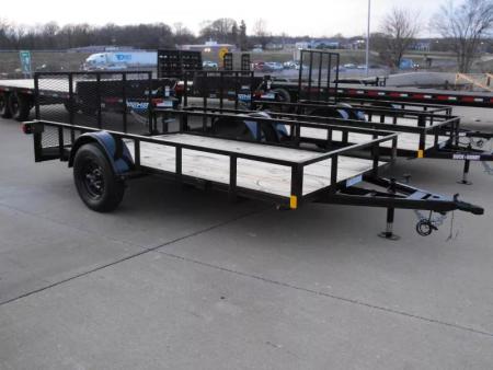New Buck Dandy Utility Trailer 6 X 12 Rear Spring Loaded Ramp 2990  Axle