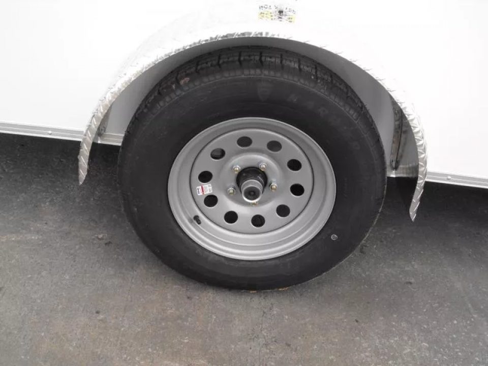 New Enclosed Trailer 6 X 12  Ramp Door   6'3"  Tall White  In Color All Tube Built