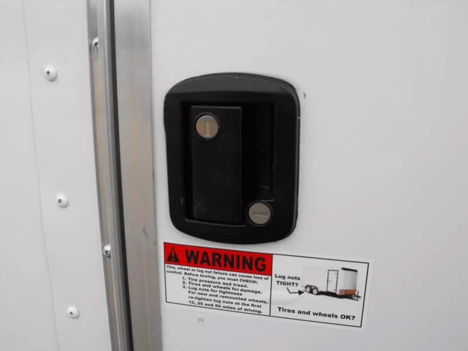 New Enclosed Trailer 6 X 12  Ramp Door   6'3"  Tall White  In Color All Tube Built