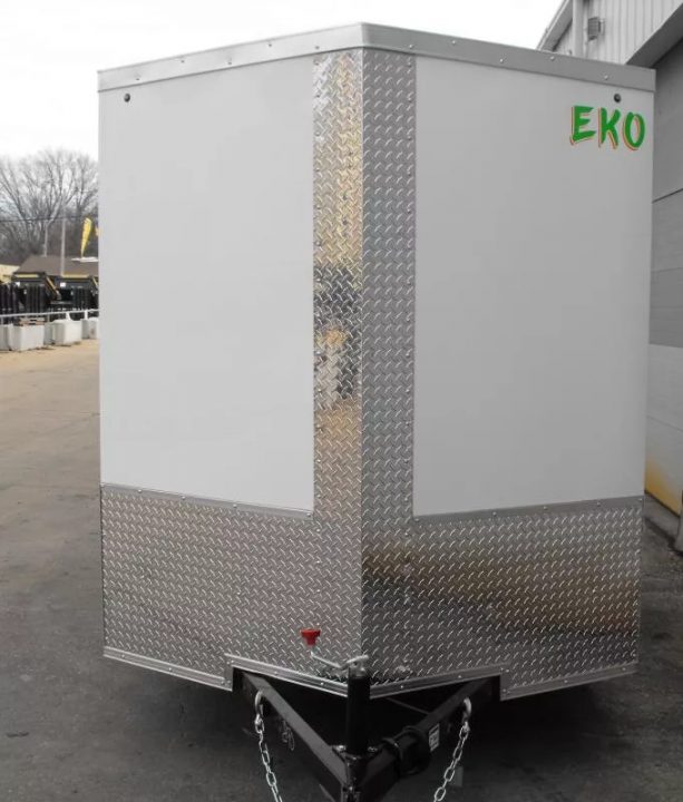 New Enclosed Trailer 6 X 12  Ramp Door   6'3"  Tall White  In Color All Tube Built
