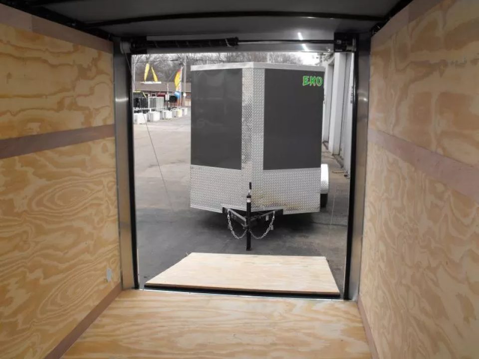 New Enclosed Trailer 6 X 12  Ramp Door   6'3"  Tall White  In Color All Tube Built