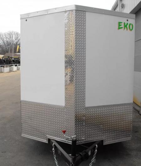 New Enclosed Trailer 6 X 12  Ramp Door   6'3"  Tall White  In Color All Tube Built