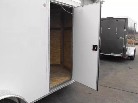 New Enclosed Trailer 6 X 12  Ramp Door   6'3"  Tall White  In Color All Tube Built