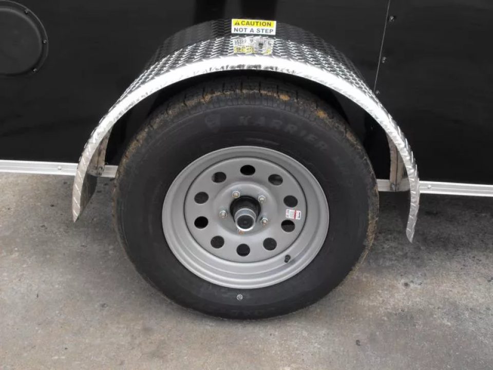 New Enclosed Trailer 5 X 8  Ramp Door   5'  Tall Black  In Color All Tube Built