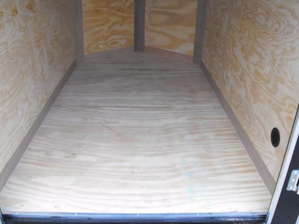 New Enclosed Trailer 5 X 8  Ramp Door   5'  Tall Black  In Color All Tube Built