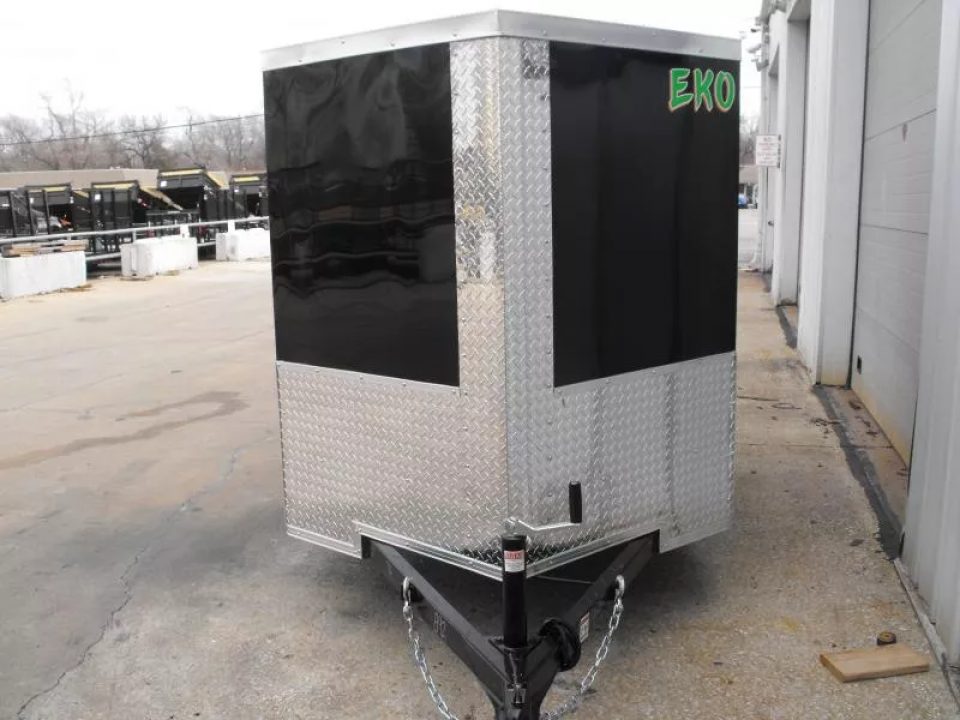 New Enclosed Trailer 5 X 8  Ramp Door   5'  Tall Black  In Color All Tube Built