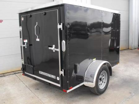 New Enclosed Trailer 5 X 8  Ramp Door   5'  Tall Black  In Color All Tube Built