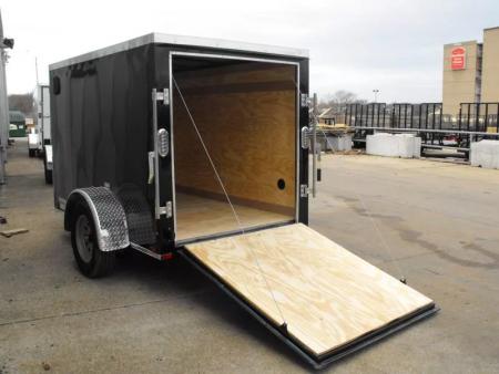 New Enclosed Trailer 5 X 8  Ramp Door   5'  Tall Black  In Color All Tube Built